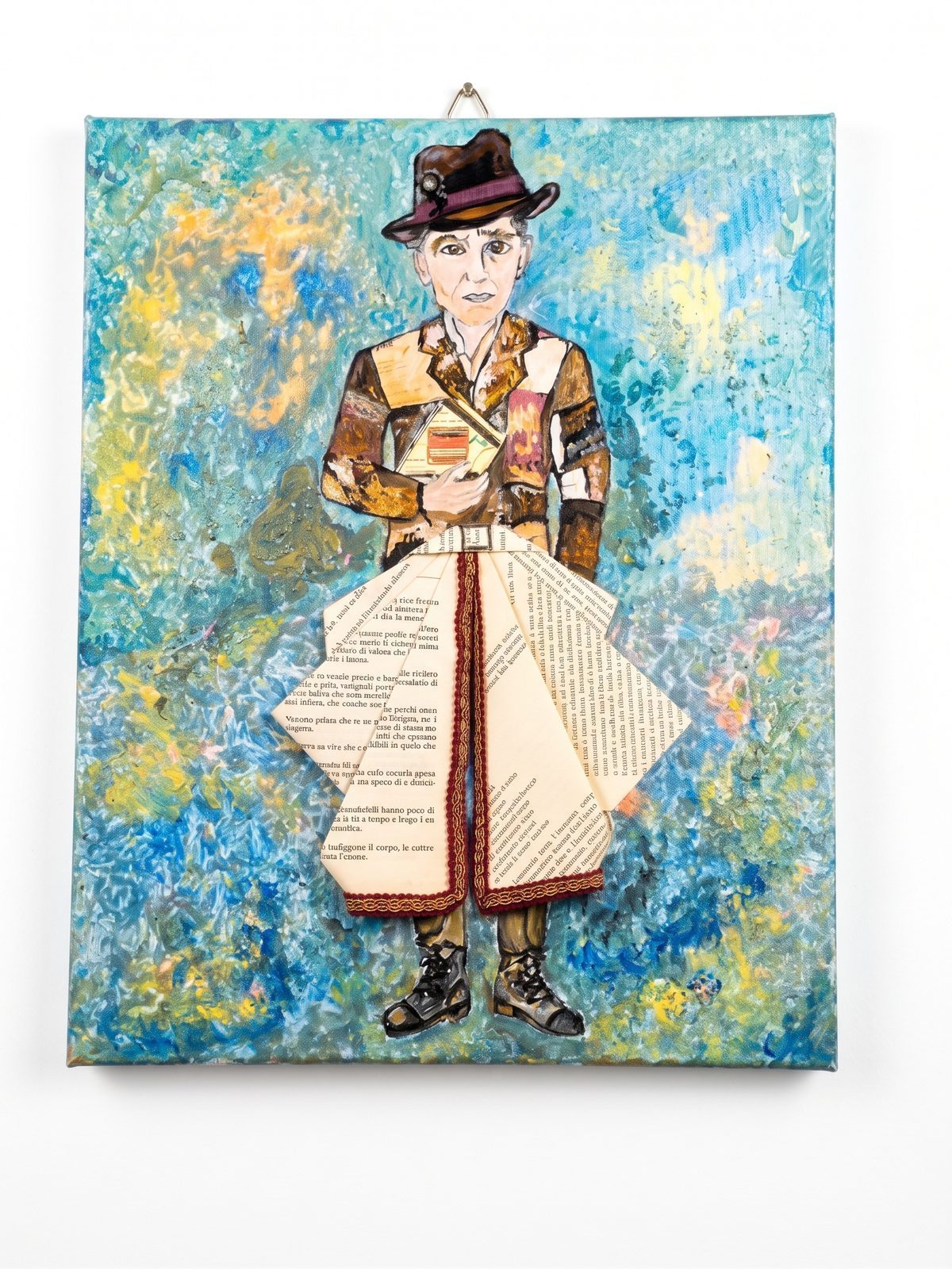 «Custode delle Storie», quadro scultoreo in carta piegata a mano di AP Antos